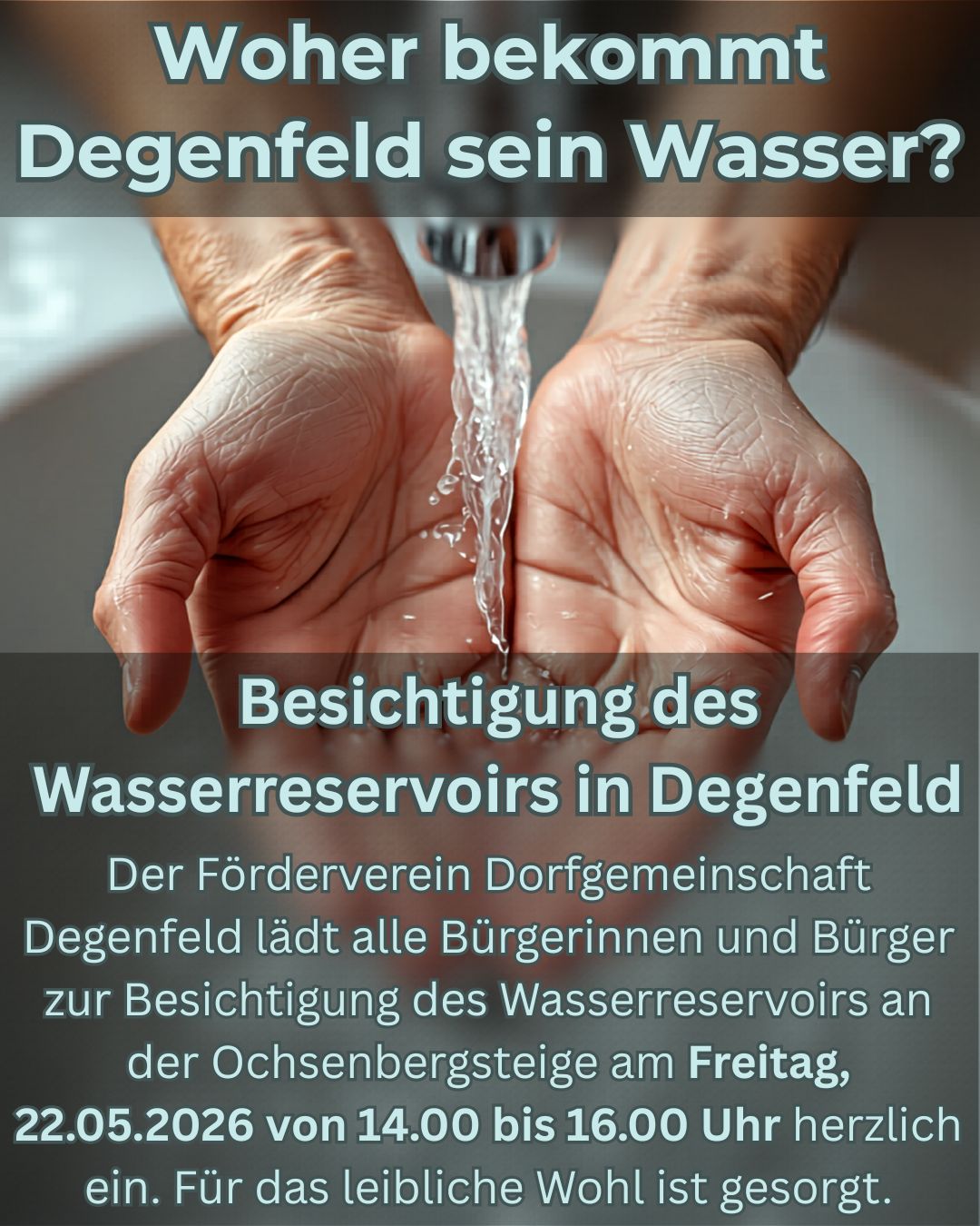 Besichtigung des Wasserreservoirs